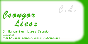 csongor liess business card